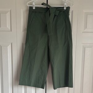J. Crew Olive Flat Front Crop Pants